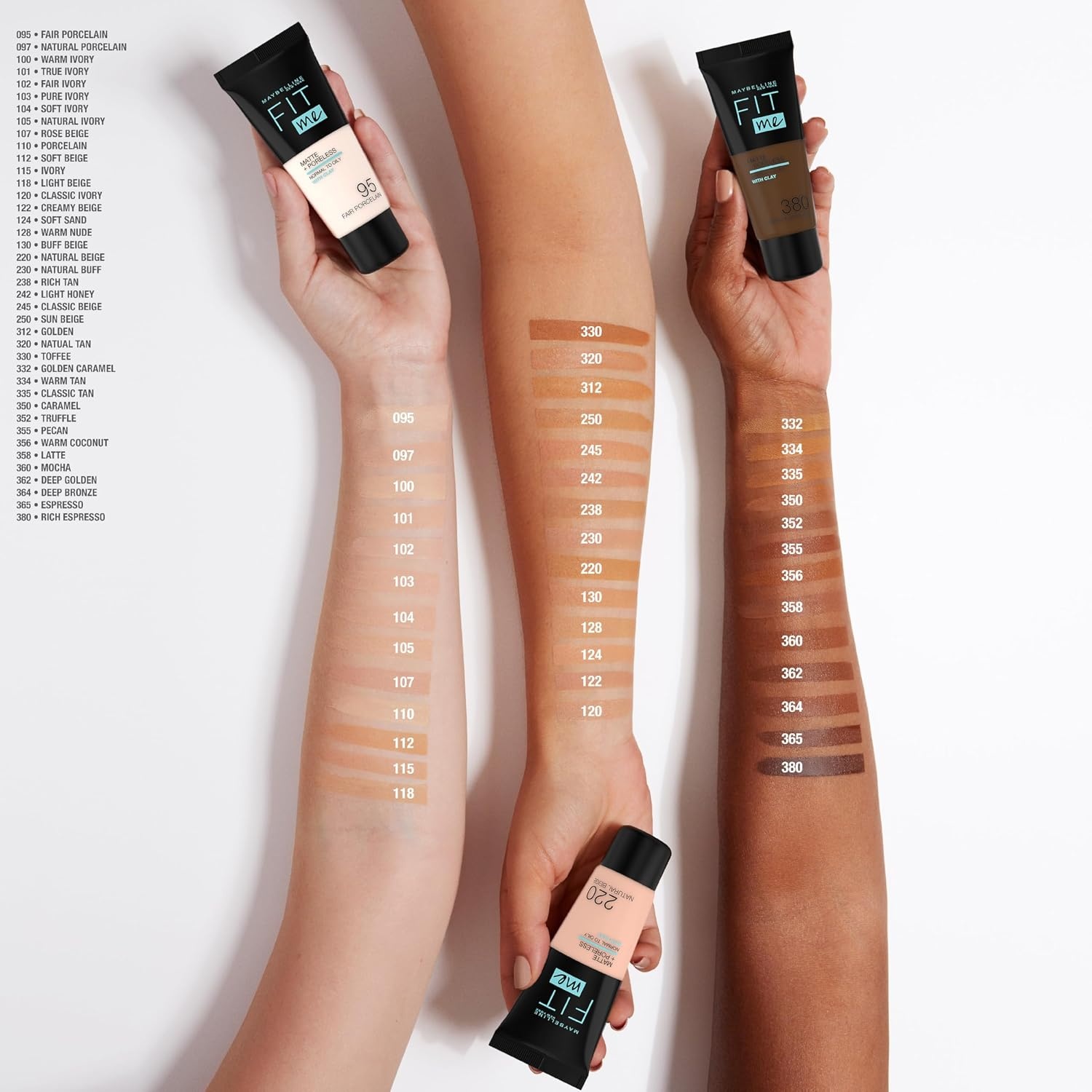 image:imageMaybelline Fit Me Matte Poreless Liquid OilFree Foundation Makeup Warm Coconut 1 Count Packaging May Vary100 WARM IVORY