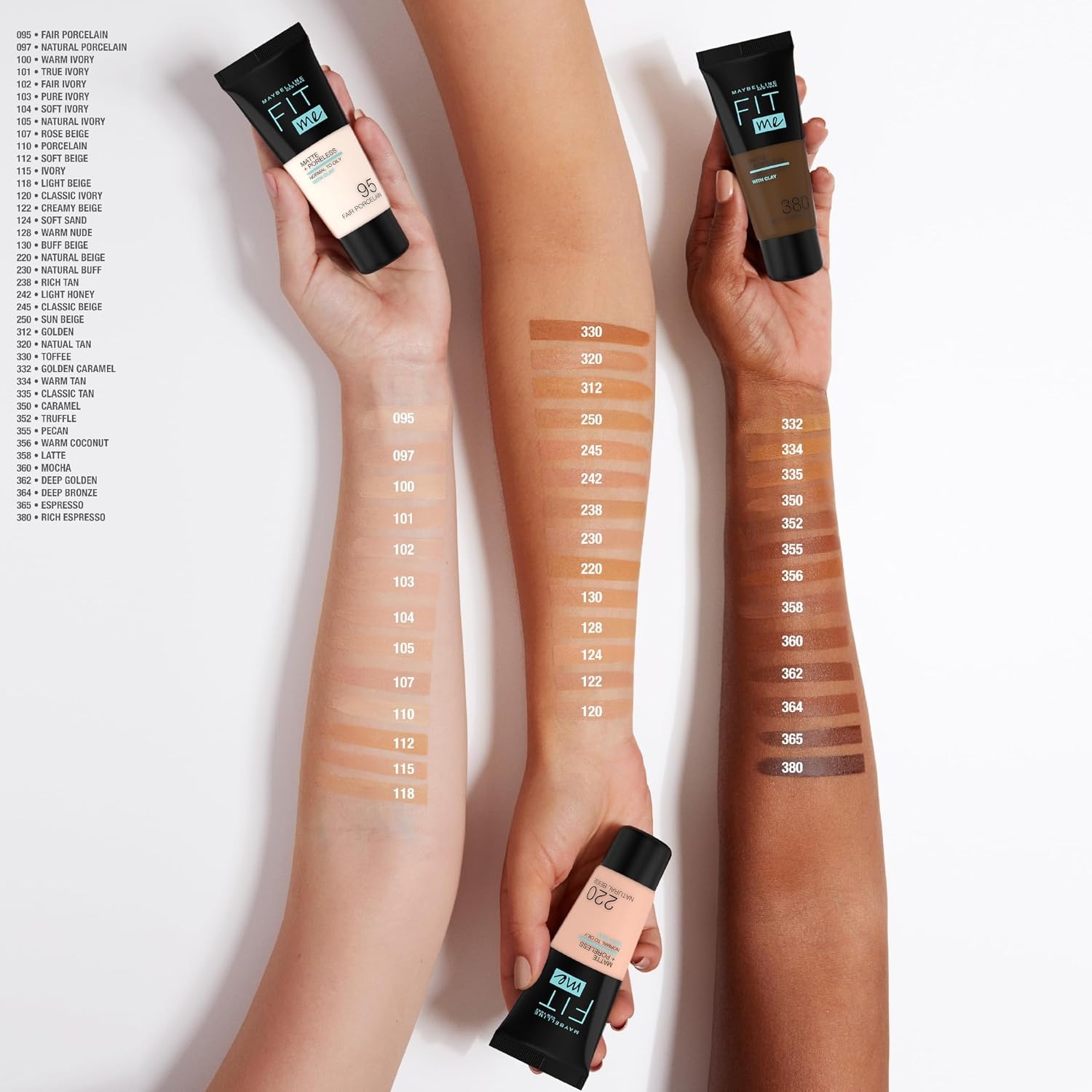image:imageMaybelline Fit Me Matte Poreless Liquid OilFree Foundation Makeup Warm Coconut 1 Count Packaging May Vary102 FAIR IVORY