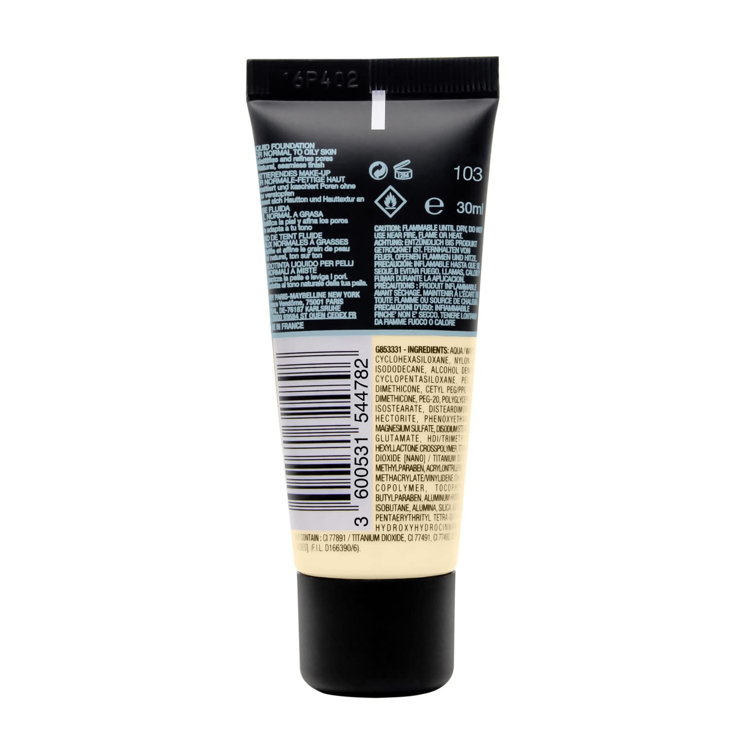 image:imageMaybelline Fit Me Matte Poreless Liquid OilFree Foundation Makeup Warm Coconut 1 Count Packaging May Vary103 PURE IVORY
