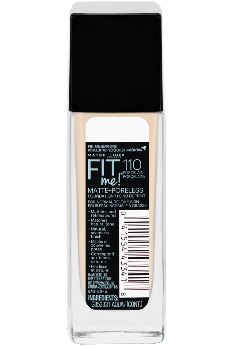 image:imageMaybelline Fit Me Matte Poreless Liquid OilFree Foundation Makeup Warm Coconut 1 Count Packaging May Vary110 PORCELAIN