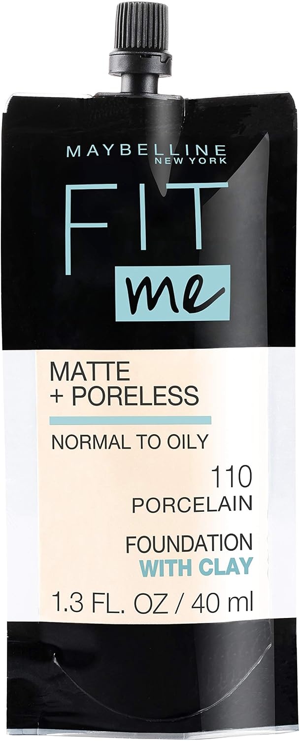 image:imageMaybelline Fit Me Matte Poreless Liquid OilFree Foundation Makeup Warm Coconut 1 Count Packaging May Vary110 PORCELAIN