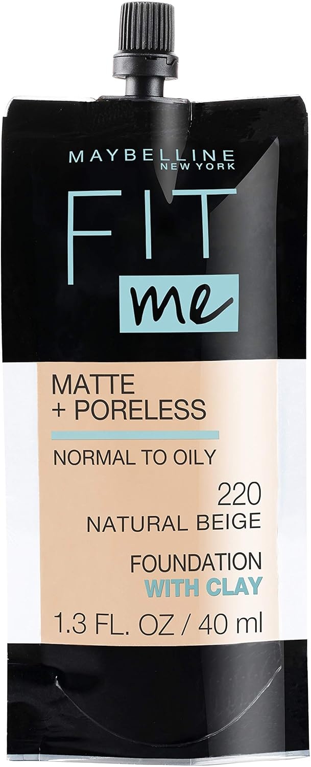 image:imageMaybelline Fit Me Matte Poreless Liquid OilFree Foundation Makeup Warm Coconut 1 Count Packaging May Vary220 NATURAL BEIGE