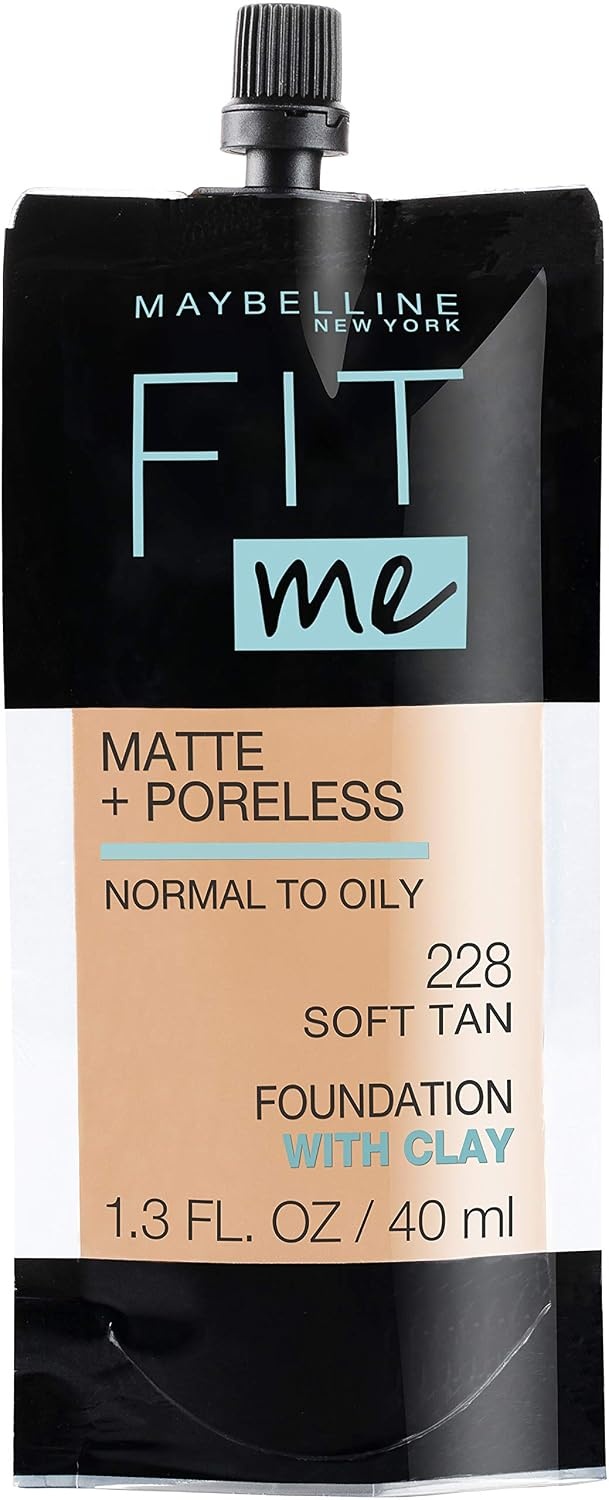 image:imageMaybelline Fit Me Matte Poreless Liquid OilFree Foundation Makeup Warm Coconut 1 Count Packaging May Vary228 SOFT TAN