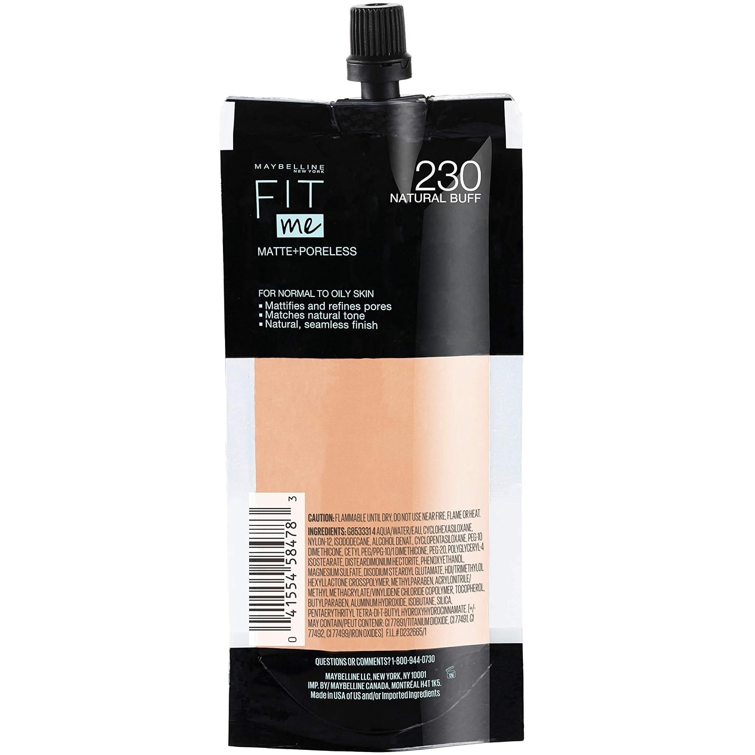 image:imageMaybelline Fit Me Matte Poreless Liquid OilFree Foundation Makeup Warm Coconut 1 Count Packaging May Vary230 NATURAL BUFF