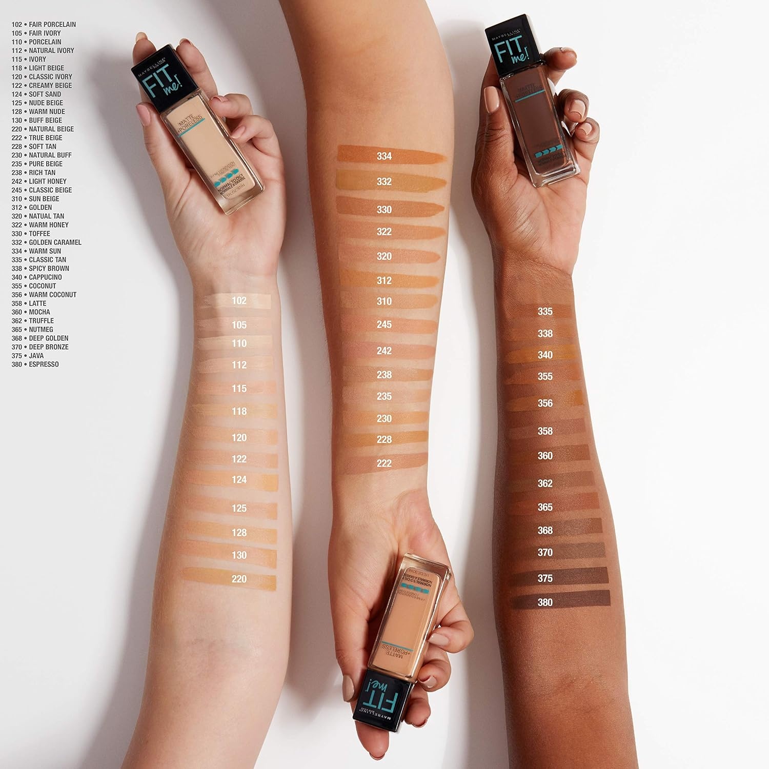 image:imageMaybelline Fit Me Matte Poreless Liquid OilFree Foundation Makeup Warm Coconut 1 Count Packaging May Vary330 TOFFEE