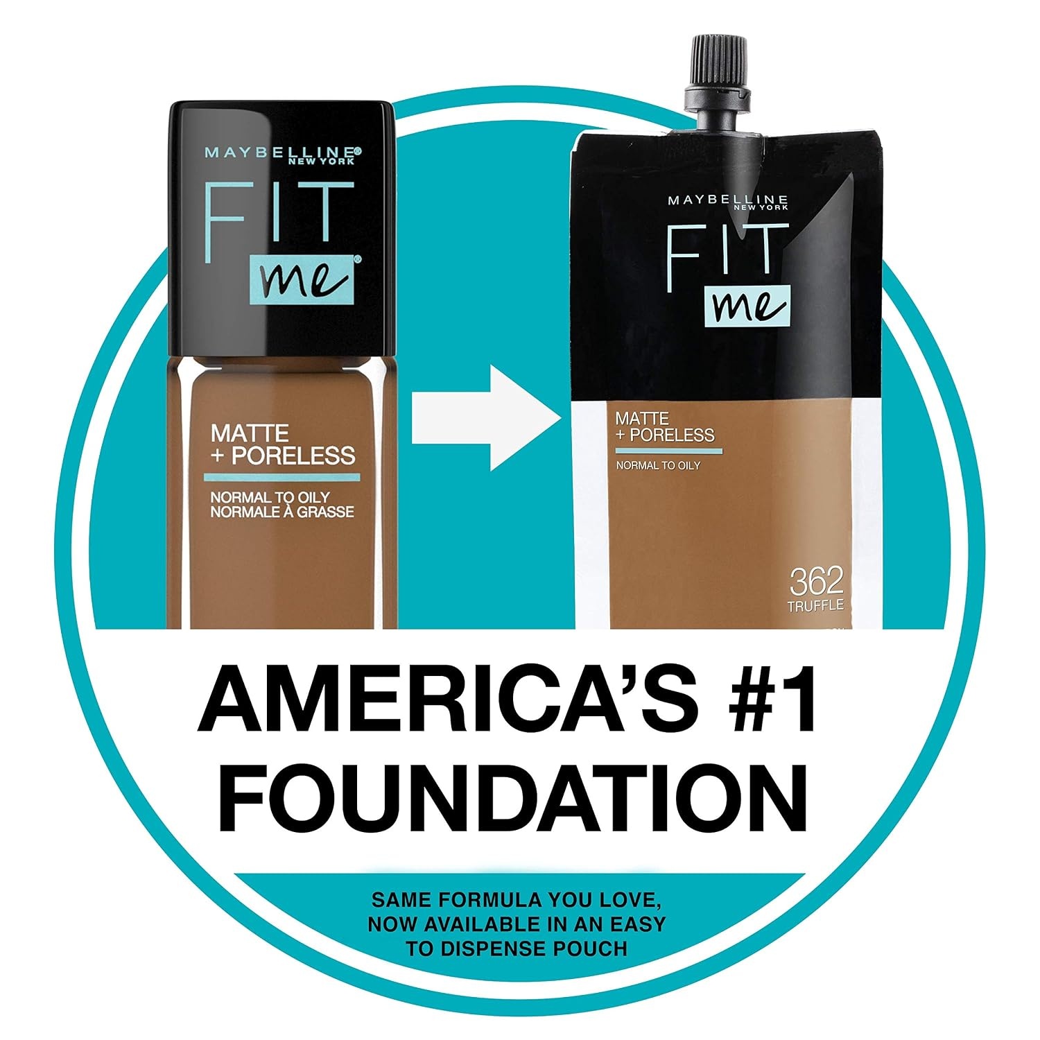 image:imageMaybelline Fit Me Matte Poreless Liquid OilFree Foundation Makeup Warm Coconut 1 Count Packaging May Vary340 CAPPUCCINO
