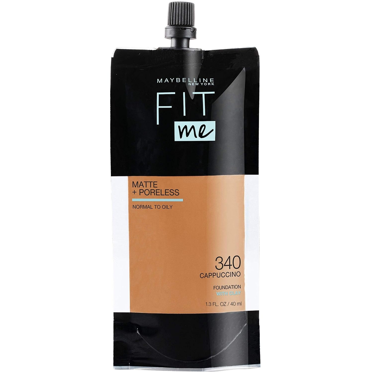 image:imageMaybelline Fit Me Matte Poreless Liquid OilFree Foundation Makeup Warm Coconut 1 Count Packaging May Vary340 CAPPUCCINO