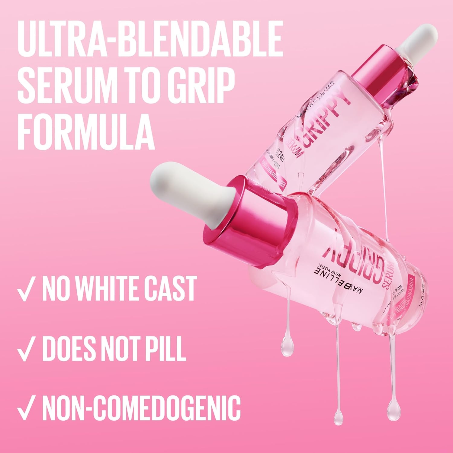image:imageMaybelline Grippy Serum Primer Hydrating Makeup Primer with 2 Niacinamide For Up To 24HR Make Up Wear Clear 1 Count