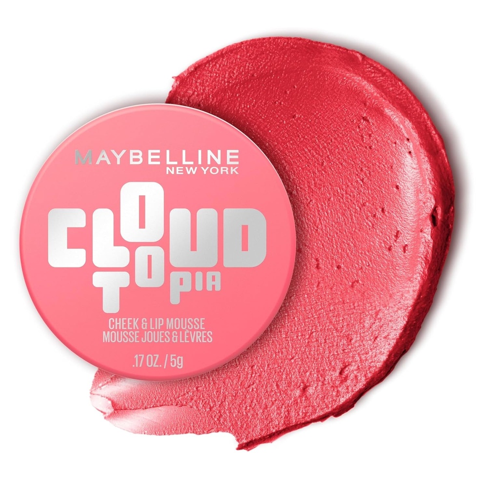 image:imageMaybelline Cloudtopia Blush for Cheeks and Lip Mousse UltraVivid Pigmented Formula for Up to 14HR of Blush and Lip Makeup Color Divine Crimson 1 CountMOONLIT ROSE