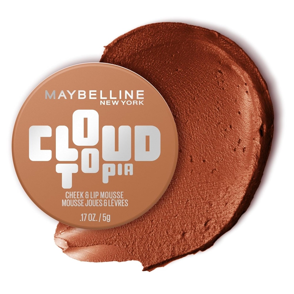 image:imageMaybelline Cloudtopia Blush for Cheeks and Lip Mousse UltraVivid Pigmented Formula for Up to 14HR of Blush and Lip Makeup Color Divine Crimson 1 CountTOASTED SKY
