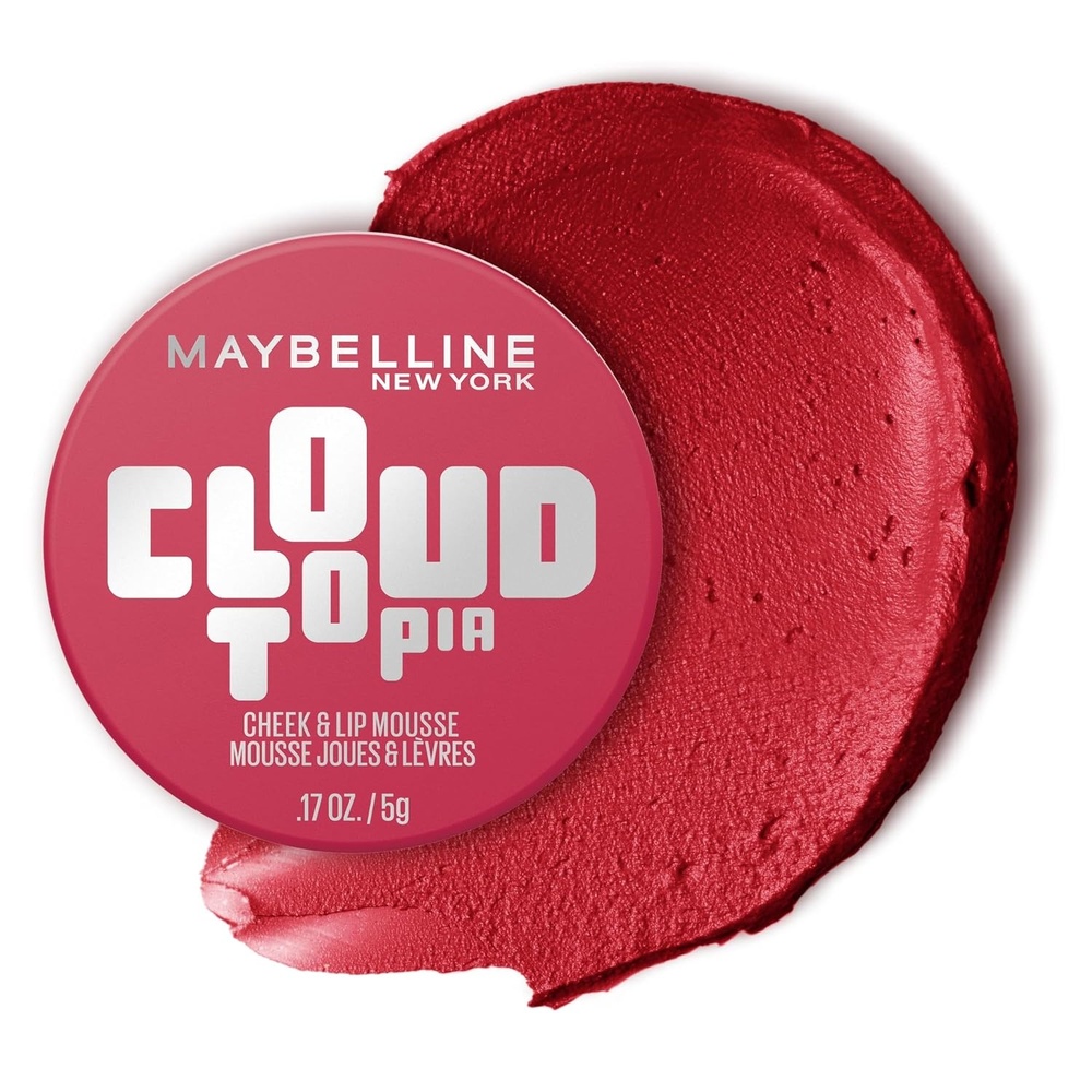 image:imageMaybelline Cloudtopia Blush for Cheeks and Lip Mousse UltraVivid Pigmented Formula for Up to 14HR of Blush and Lip Makeup Color Divine Crimson 1 CountETHEREAL ROUGE