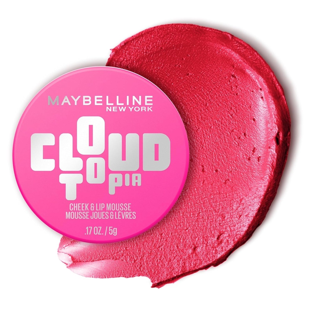 image:imageMaybelline Cloudtopia Blush for Cheeks and Lip Mousse UltraVivid Pigmented Formula for Up to 14HR of Blush and Lip Makeup Color Divine Crimson 1 CountPINK DAYDREAM