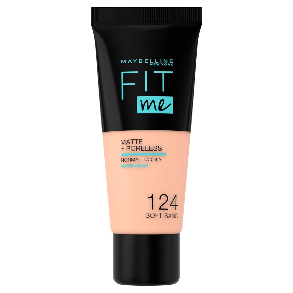 image:imageMaybelline Fit Me Matte Poreless Liquid OilFree Foundation Makeup Warm Coconut 1 Count Packaging May Vary124 Soft Sand