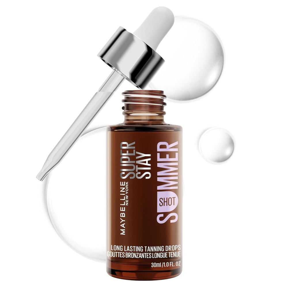 image:imageMaybelline Super Stay Summer Shot Face Tanning Drops Customizable Self Tan for 96 Hours with 2 Hyaluronic Acid For Face and Neck Buildable StreakFree Universal Shade Summer Tan 1 Count