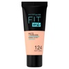 Maybelline Fit Me Matte + Poreless Liquid Oil-Free Foundation Makeup, Warm Coconut, 1 Count (Packaging May Vary)(124 Soft Sand)