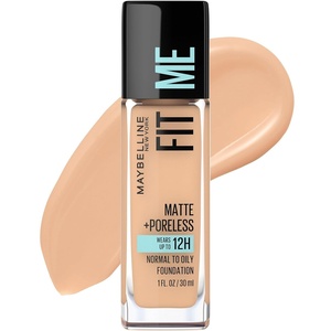 Maybelline Fit Me Matte + Poreless Liquid Oil-Free Foundation Makeup, Warm Coconut, 1 Count (Packaging May Vary)(222 TRUE BEIGE)