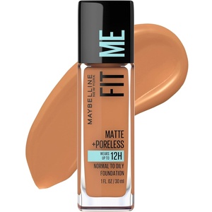 Maybelline Fit Me Matte + Poreless Liquid Oil-Free Foundation Makeup, Warm Coconut, 1 Count (Packaging May Vary)(335 CLASSIC TAN)