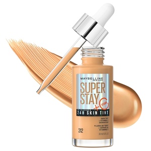 Maybelline Super Stay Up to 24HR Skin Tint, Radiant Light-to-Medium Coverage Foundation, Makeup Infused With Vitamin C, 372, 1 Count(312)