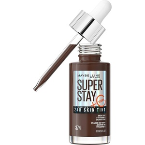 Maybelline Super Stay Up to 24HR Skin Tint, Radiant Light-to-Medium Coverage Foundation, Makeup Infused With Vitamin C, 372, 1 Count(374)